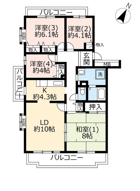 ＵＲアクティ佐貫の間取り