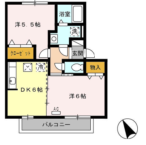 大府市長根町のアパートの間取り