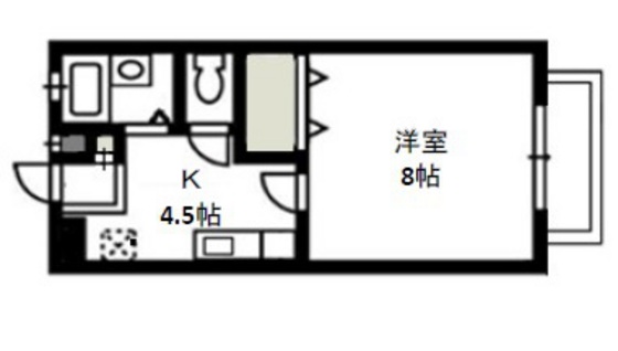 メープル湊　Ａの間取り