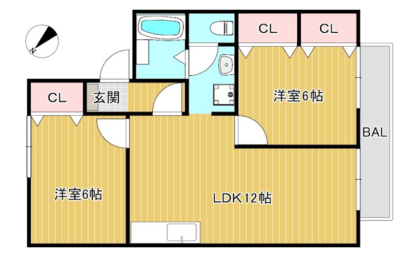 コンフォールKの間取り