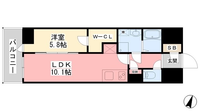 ルミナス勝山東の間取り