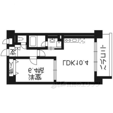 宇治市神明のマンションの間取り