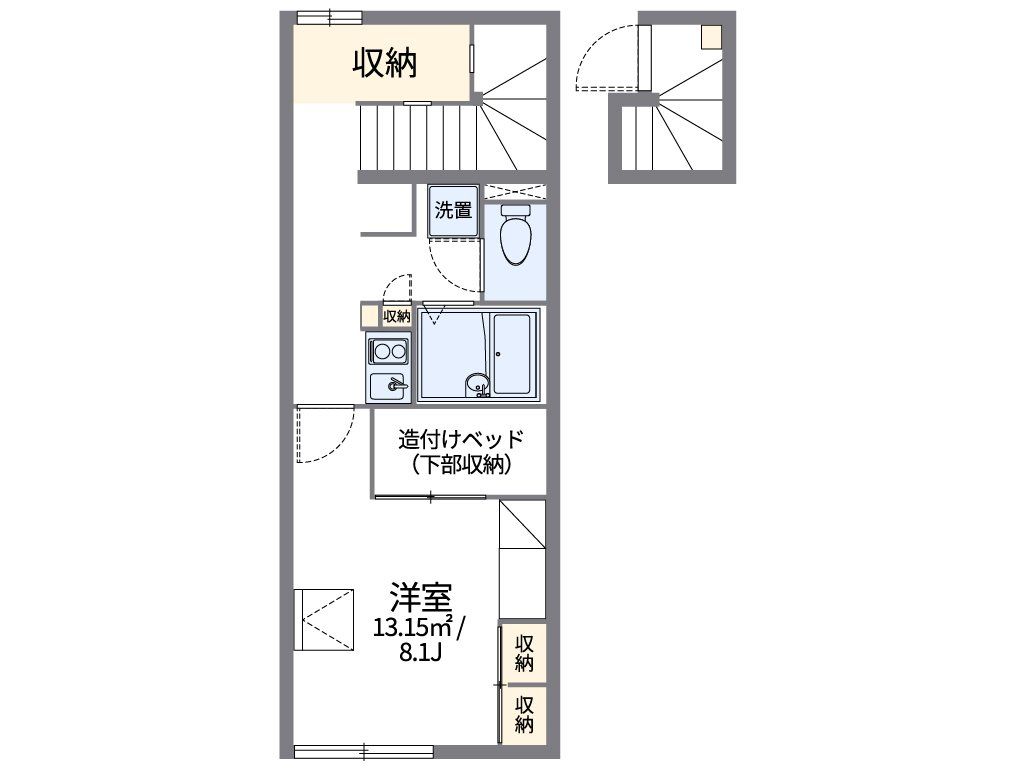 坂戸市西坂戸のアパートの間取り