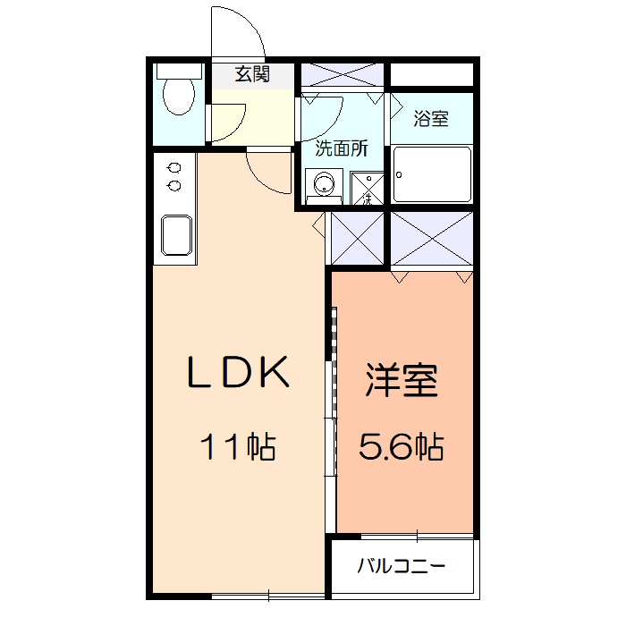 【コロル・スピーネEDO3号室の間取り】