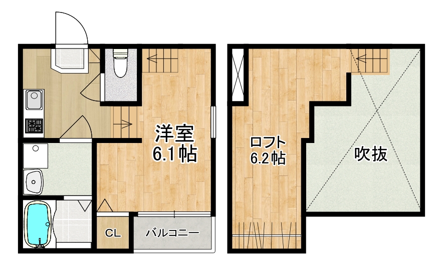 仮)MODERN PALAZZO 福田町Bの間取り