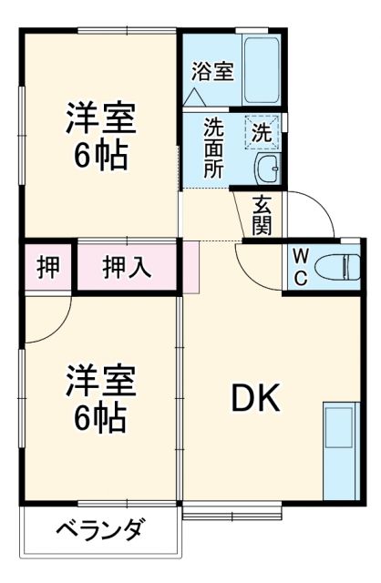 クレールカナヤマＡの間取り