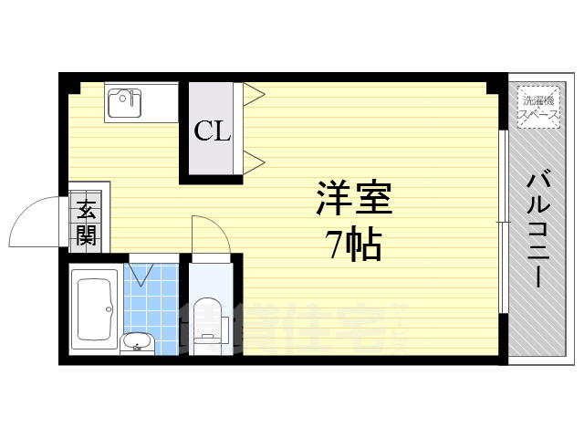 箕面市新稲のアパートの間取り