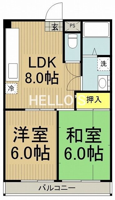 昭島市拝島町のマンションの間取り