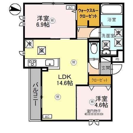 【Ｄ－ＲＯＯＭ尾崎丁の間取り】