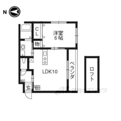 【京都市下京区二人司町のマンションの間取り】