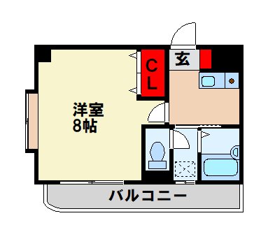 太宰府市坂本のマンションの間取り