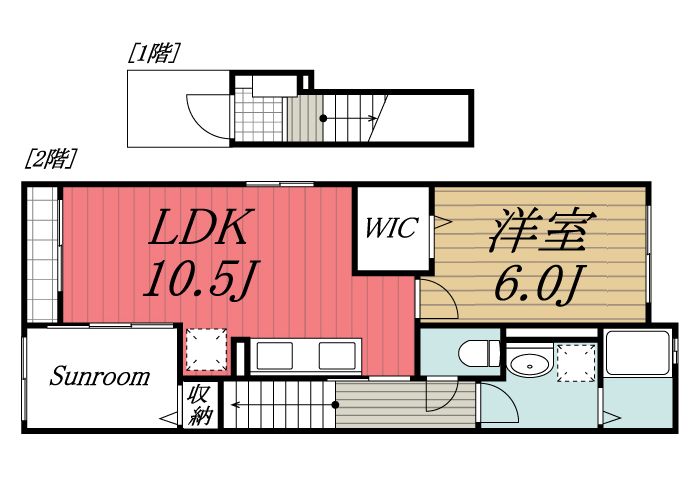 印西市大森のアパートの間取り