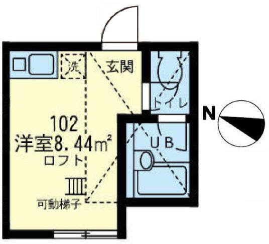 横浜市中区立野のアパートの間取り