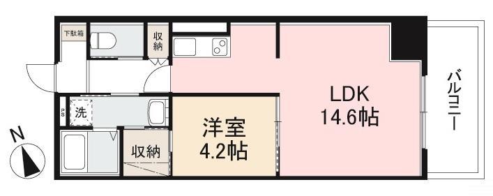 高松市塩屋町のマンションの間取り