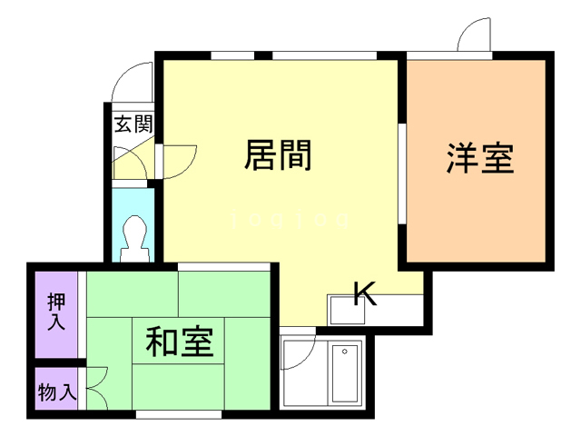 札幌市東区北三十条東のアパートの間取り