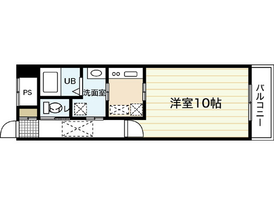 広島市中区小町のマンションの間取り