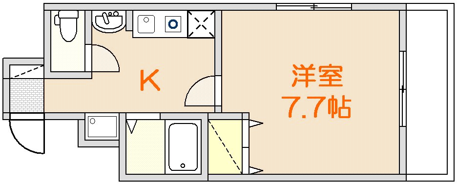 広島市中区小網町のマンションの間取り