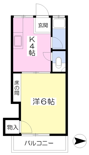 コーポ松末Ａ棟の間取り