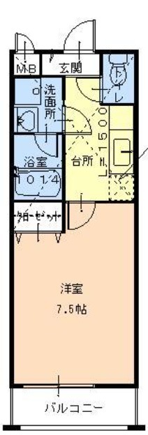 堺市堺区南清水町のアパートの間取り