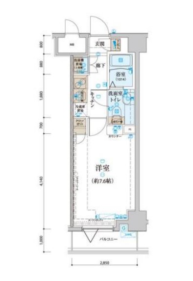 横浜市中区相生町のマンションの間取り