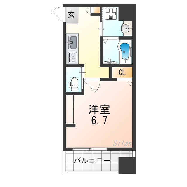 堺市堺区甲斐町西のマンションの間取り