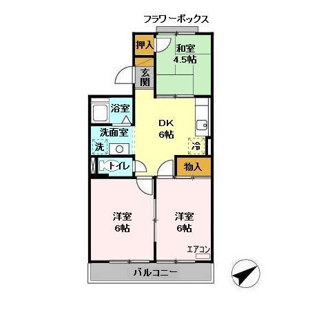 メゾン・ド・サンセール　壱番館の間取り