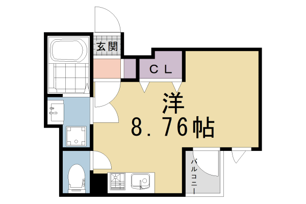 京都市上京区元本満寺町のマンションの間取り