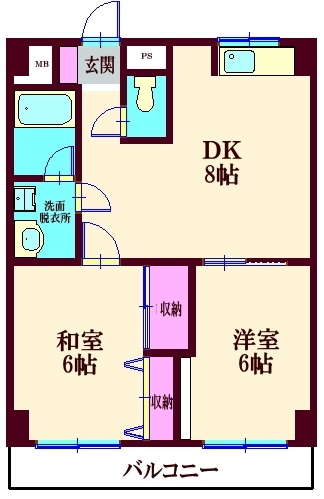 大田区南馬込のアパートの間取り