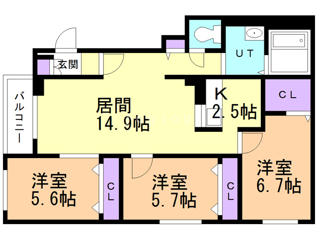 ｉ　Ｃｅｒａ北３２条の間取り