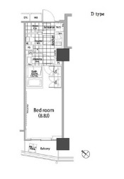 港区赤坂のマンションの間取り