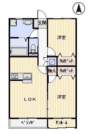 アンソレイユ野神の間取り