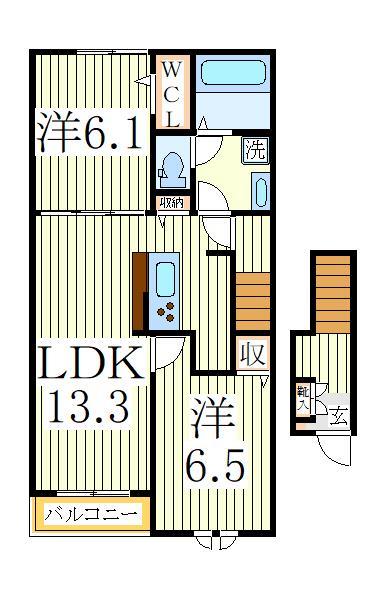 サンビレッジＡの間取り