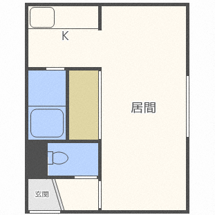 札幌市東区北四十条東のアパートの間取り