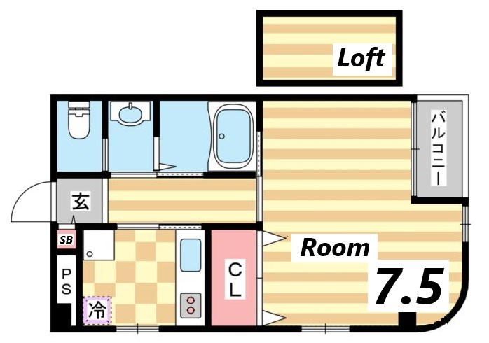 芦屋市親王塚町のマンションの間取り