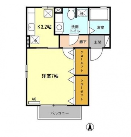 アレーゼ横尾の間取り