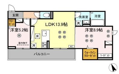 D-room小郡の間取り