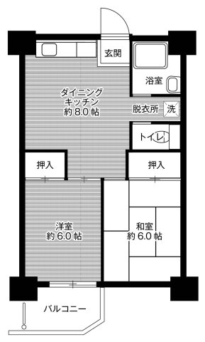 ビレッジハウス泉北栂タワーの間取り