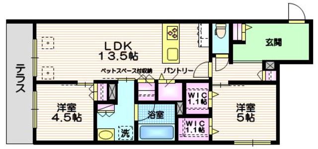 エクレット西品川の間取り