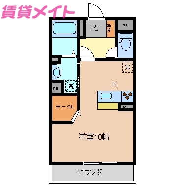 四日市市大矢知町のマンションの間取り