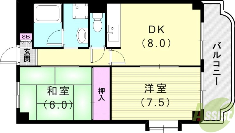 アメニティライフ荻野の間取り