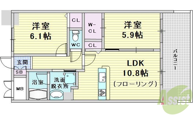 ベリー海老江の間取り