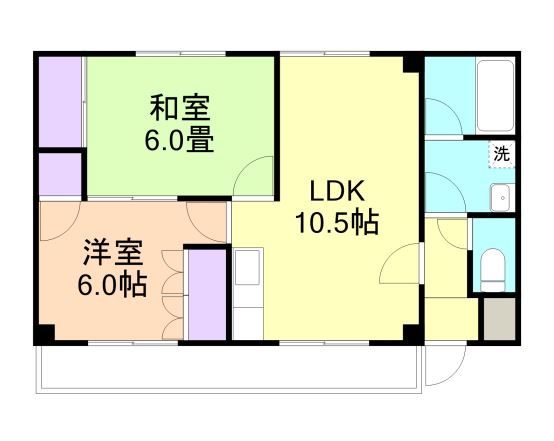 和歌山市塩屋のマンションの間取り