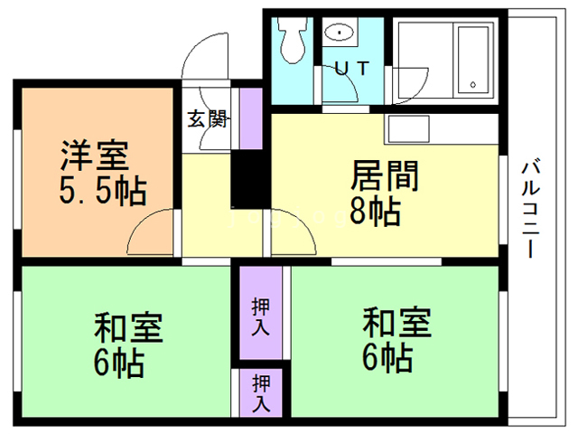 第二粕谷マンションの間取り