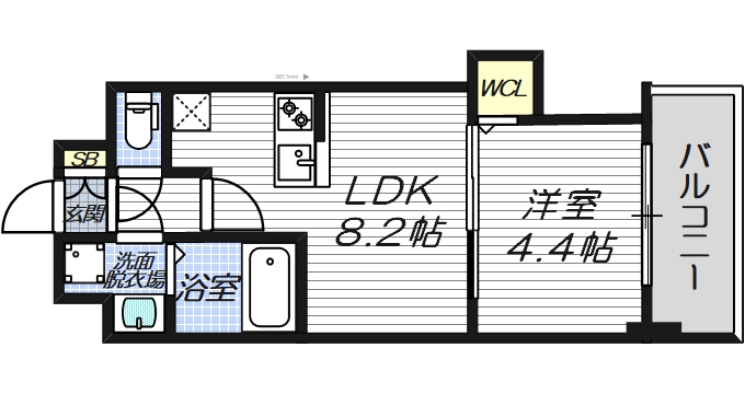 Alivis北梅田の間取り