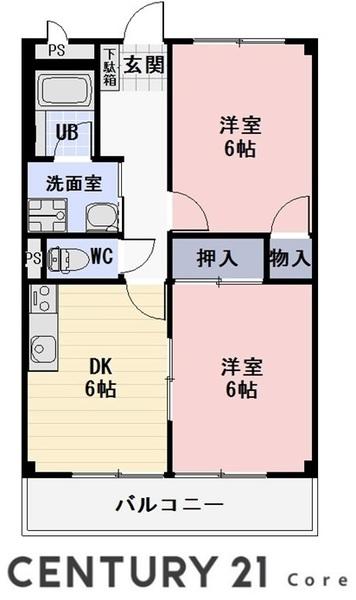 ロザージュ２　野洲市行畑の間取り