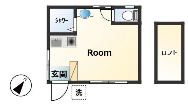 高輪アパートC棟B棟の間取り