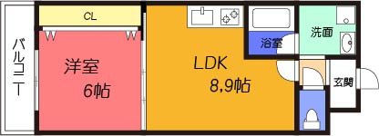 吹田市青葉丘南のアパートの間取り