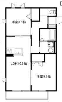 さいたま市西区大字指扇のアパートの間取り