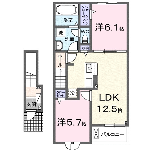 【タ　ヴィルIの間取り】