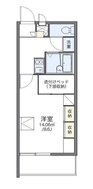 レオパレスクレール勝賀の間取り